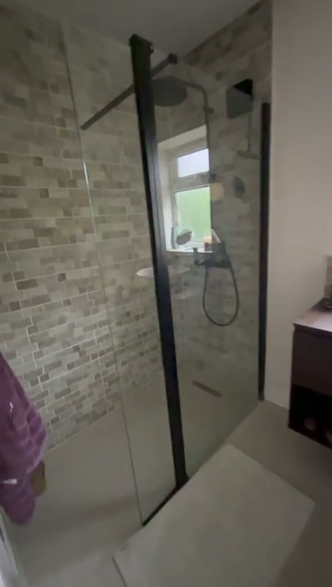 Bathroom shower and vanity