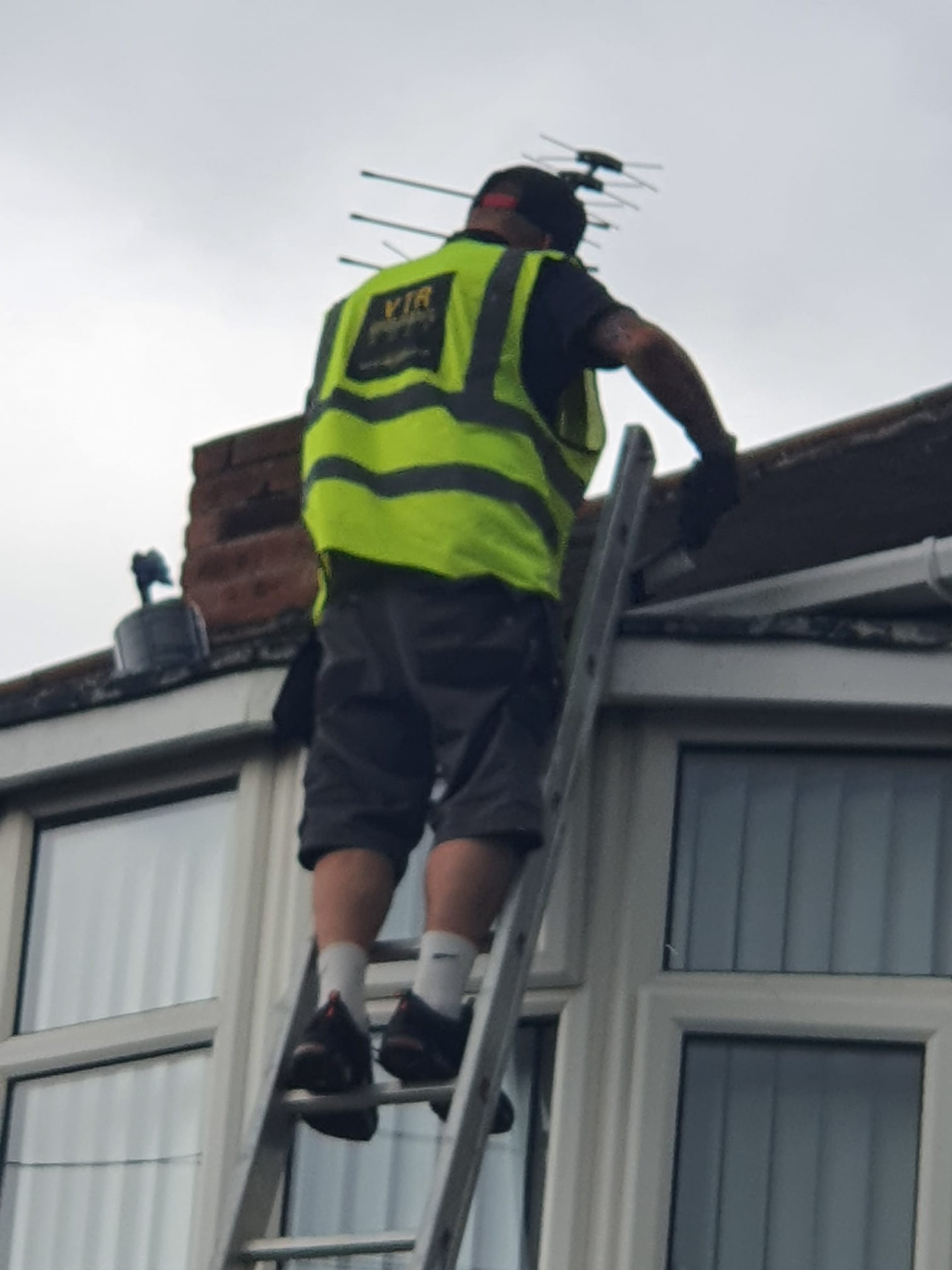 Roofing photograph, during stage