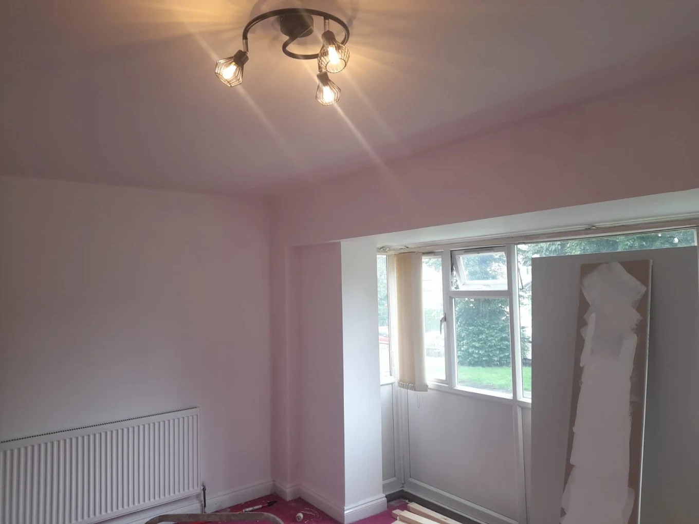 Painting and decorating photograph, after stage