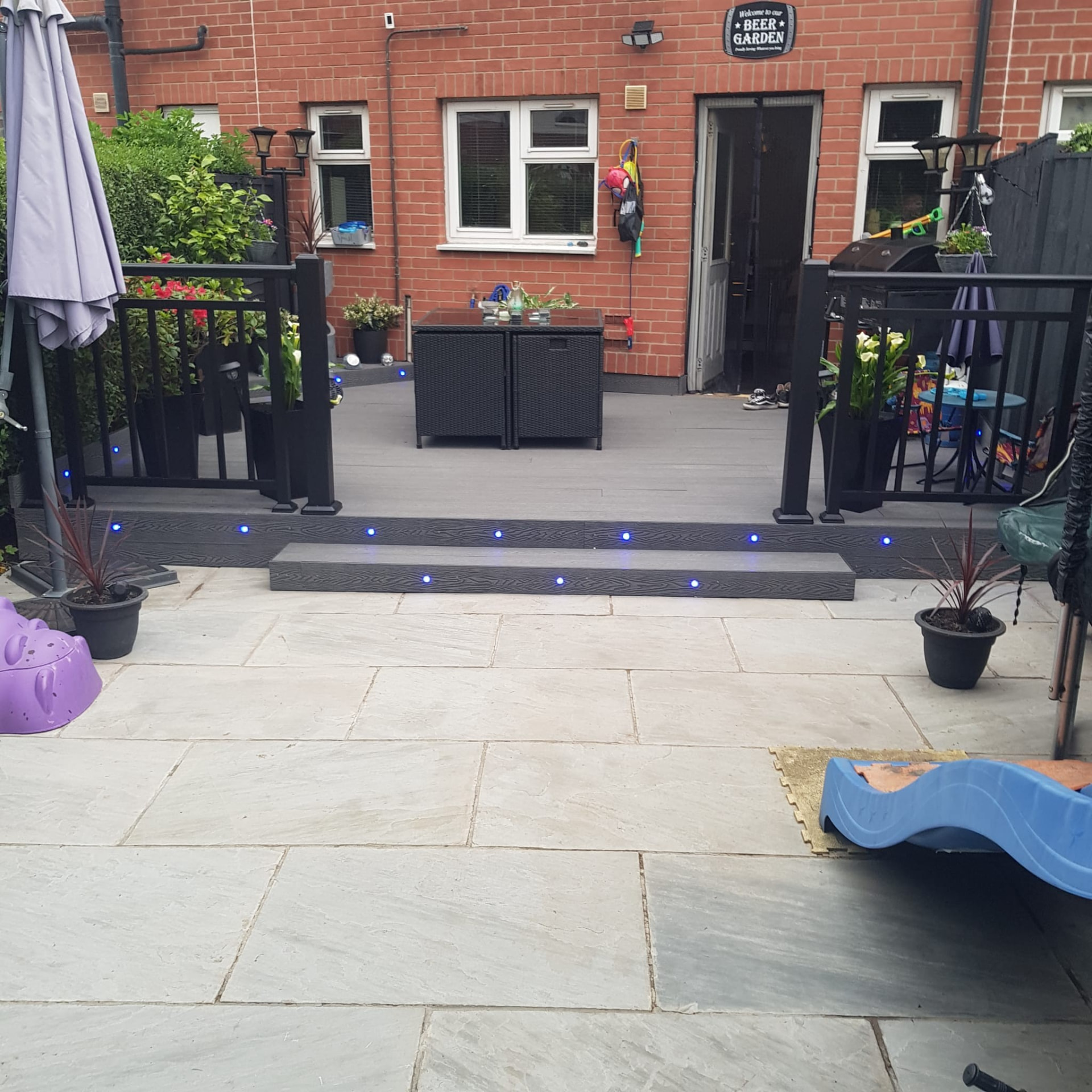 Landscaping photograph, after stage