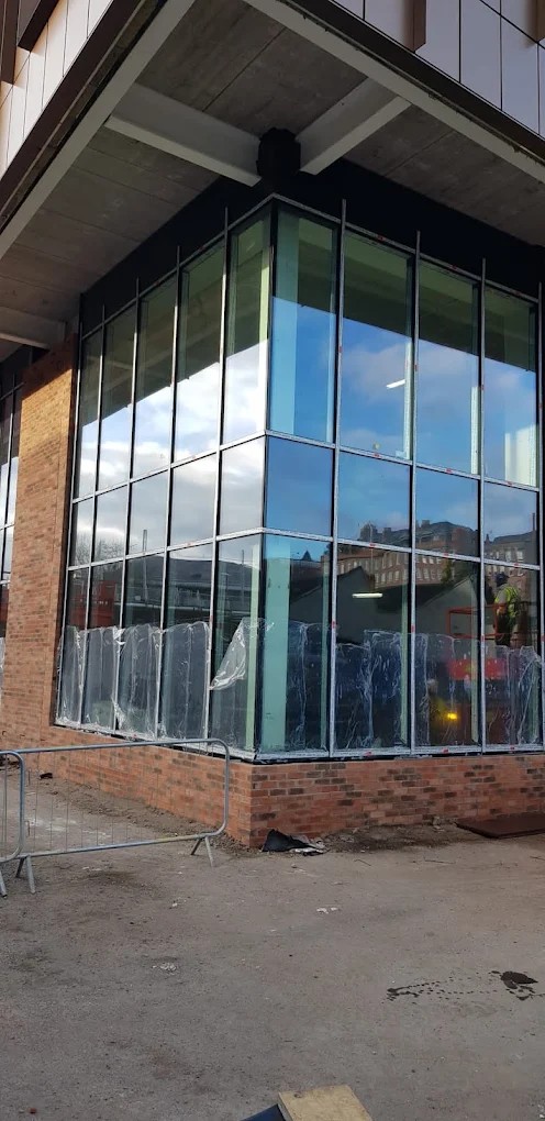 Commercial glazing photograph, stage unconfirmed