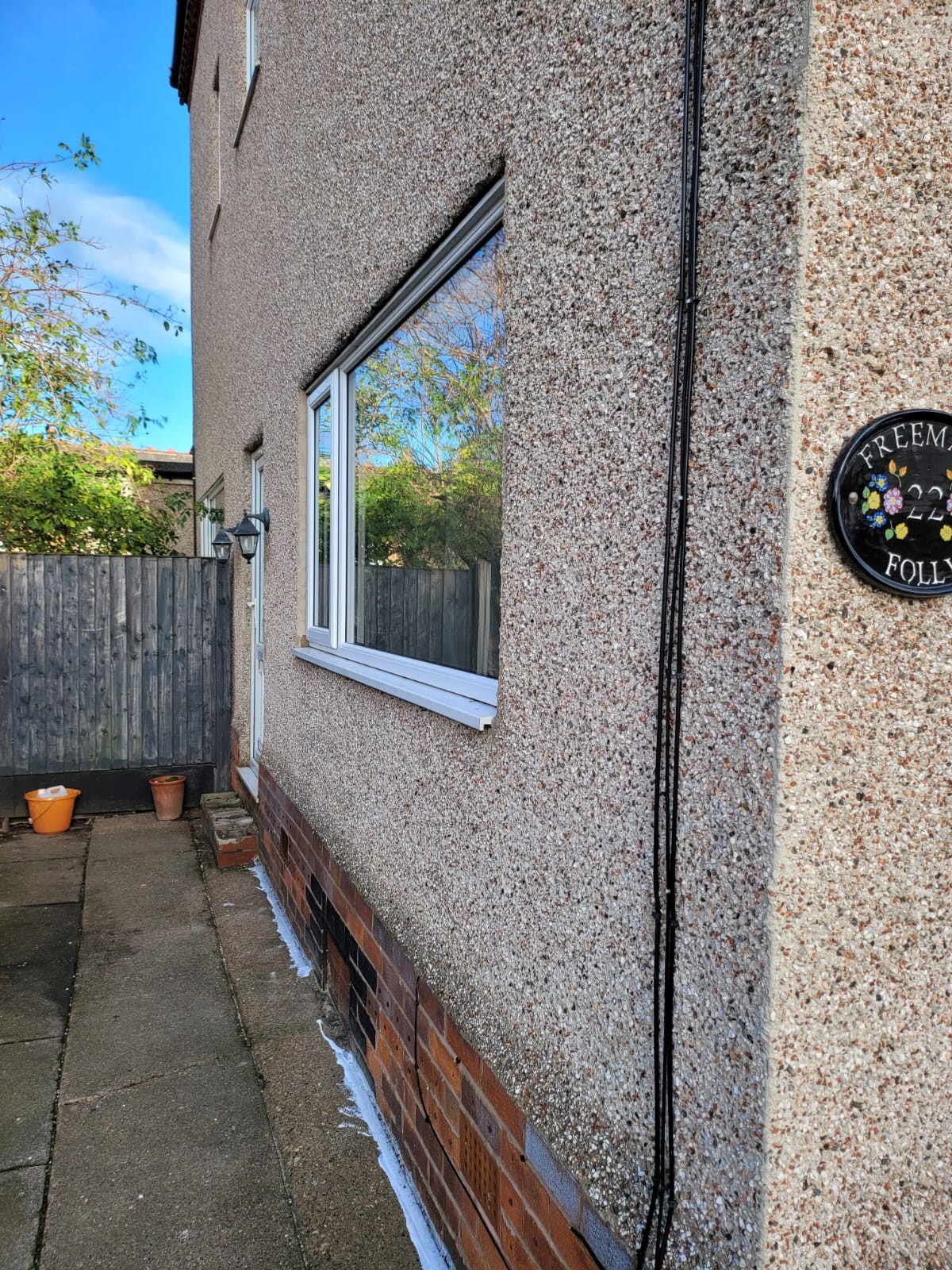 Damp-proofing photograph, stage unconfirmed