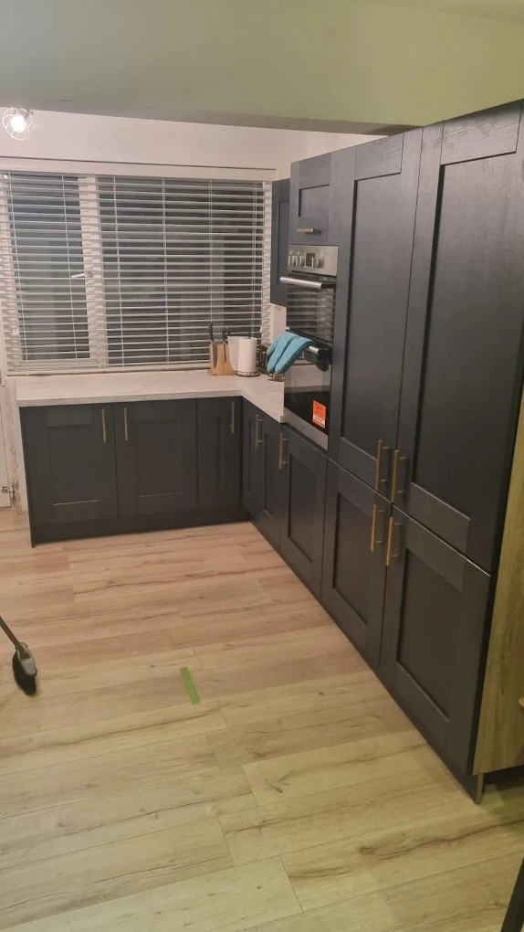 Kitchen renovations photograph, after stage